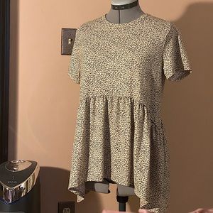 Gaze Babydoll Tunic Animal Print